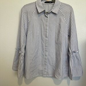Max Jeans Blue and White Striped Blouse